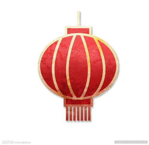 水彩手绘灯笼新年元素设计图