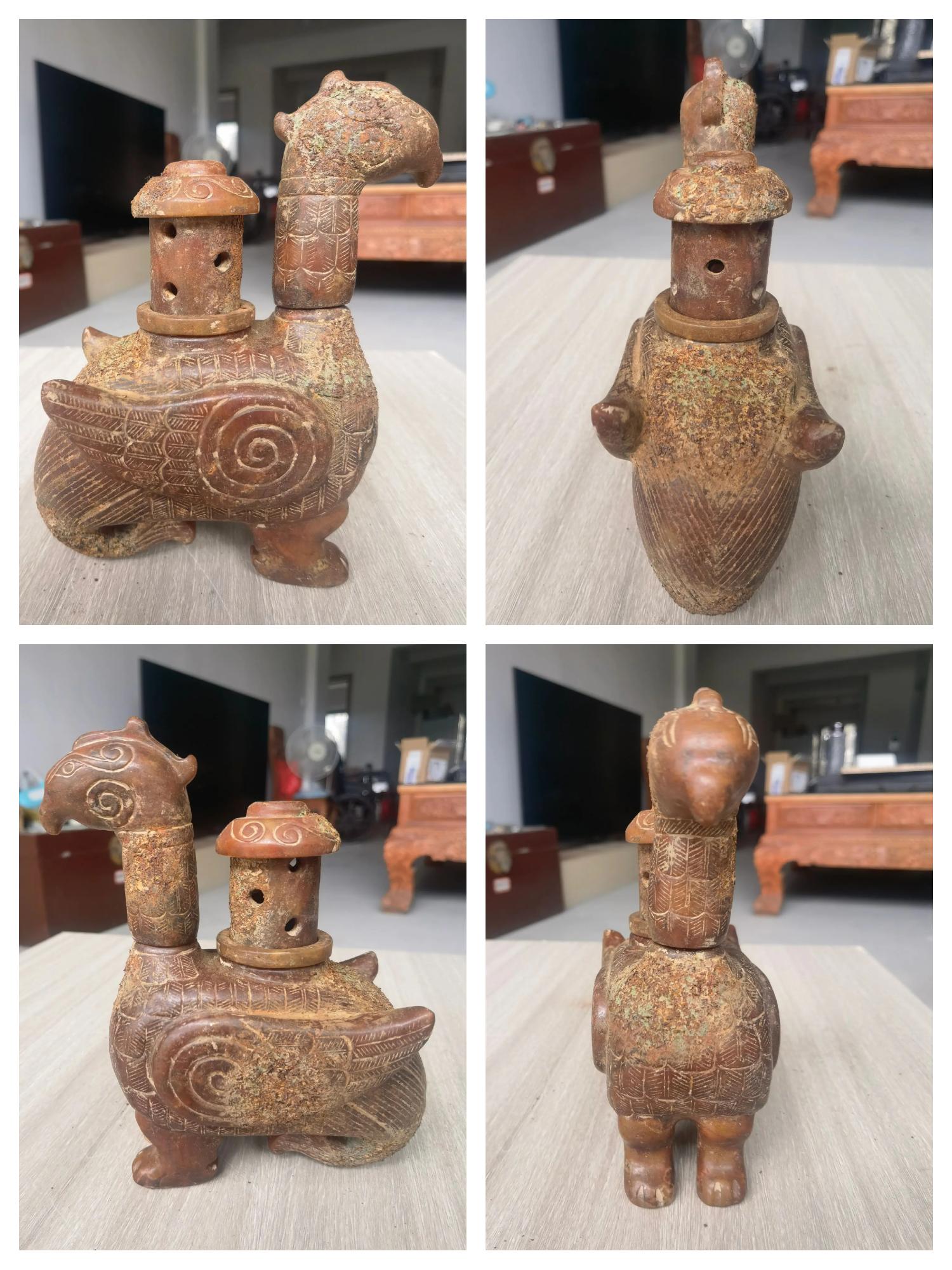 商代玉鸟宫灯 祭祀礼器的历史印记